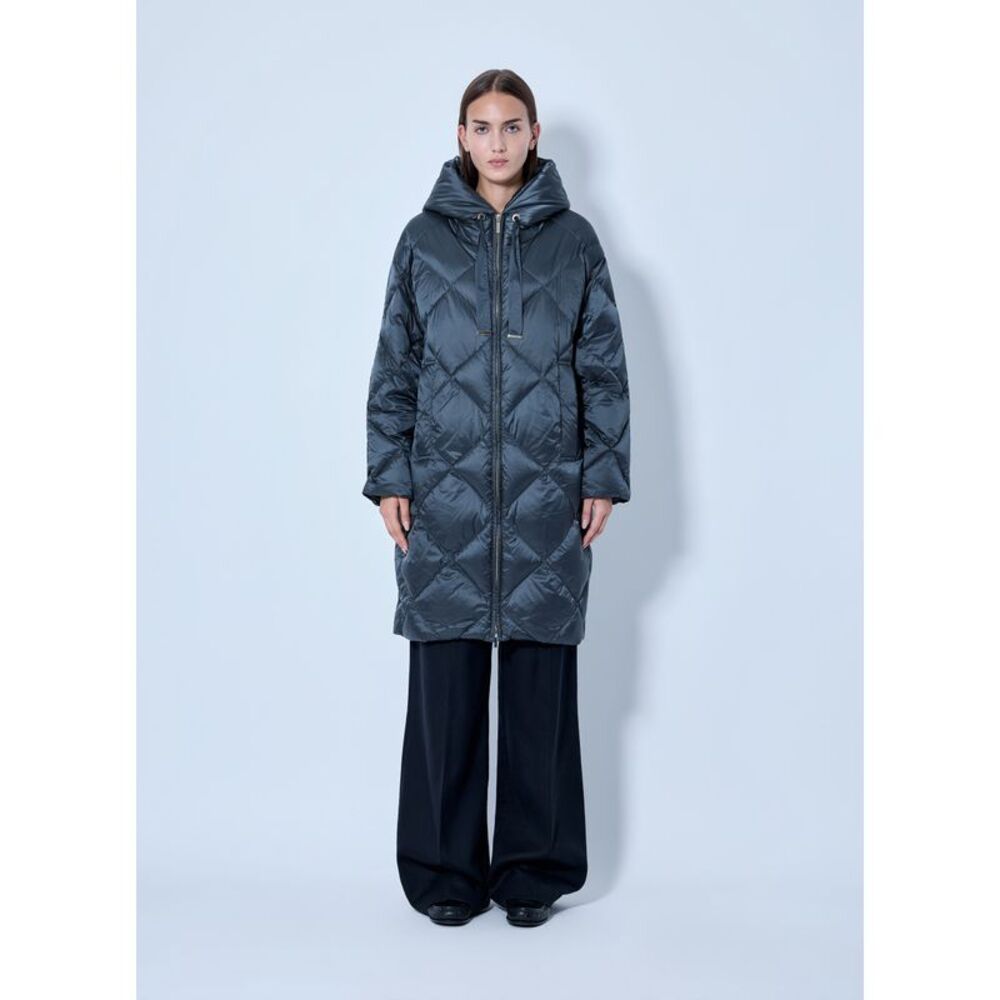 Max Mara Women Quilted Hooded Coat